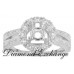 1.00 CT Round Cut Diamond Semi Mount Engagement Ring 18 K